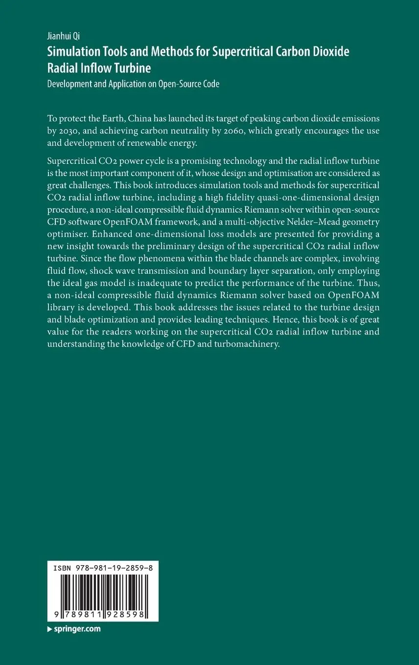 Rückseite: 9789811928598 | Simulation Tools and Methods for Supercritical Carbon Dioxide...
