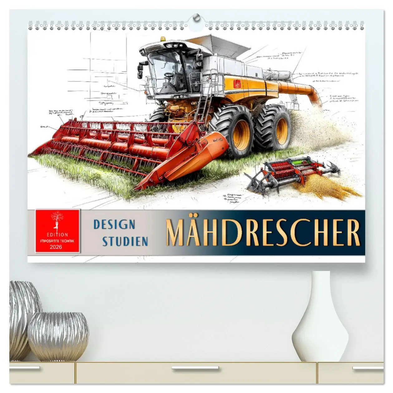Cover: 9783457268698 | Mähdrescher - Design Studien (hochwertiger Premium Wandkalender...