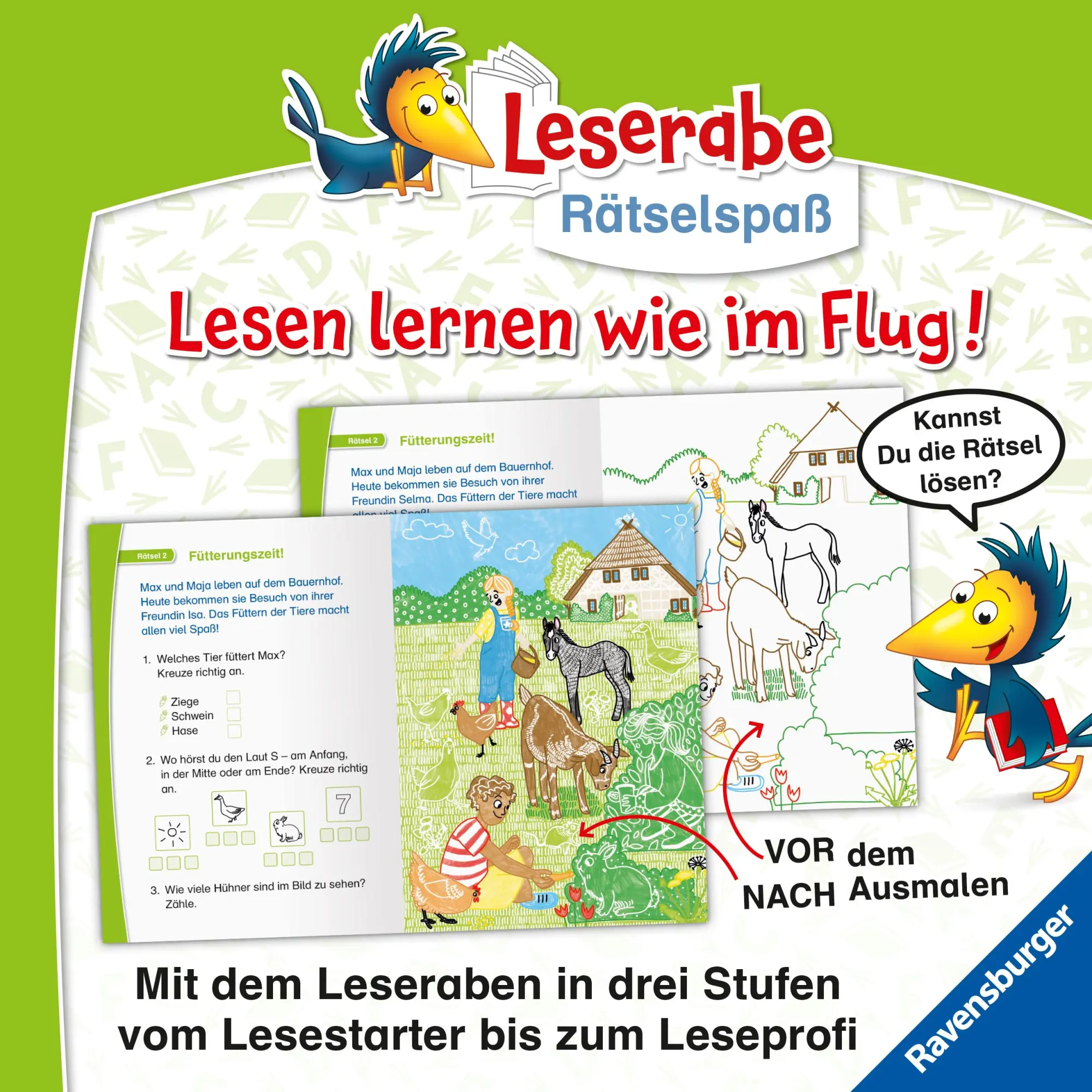 Bild: 9783473488698 | Leserabe Rätselspaß - Zauber-Malrätsel zum Lesenlernen: Bauernhof... Bild: 9783473488698 | Leserabe Rätselspaß - Zauber-Malrätsel zum Lesenlernen: Bauernhof...