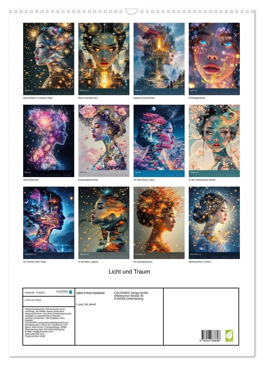 Bild: 9783516668698 | Licht und Traum (Wandkalender 2026 DIN A2 hoch), CALVENDO...