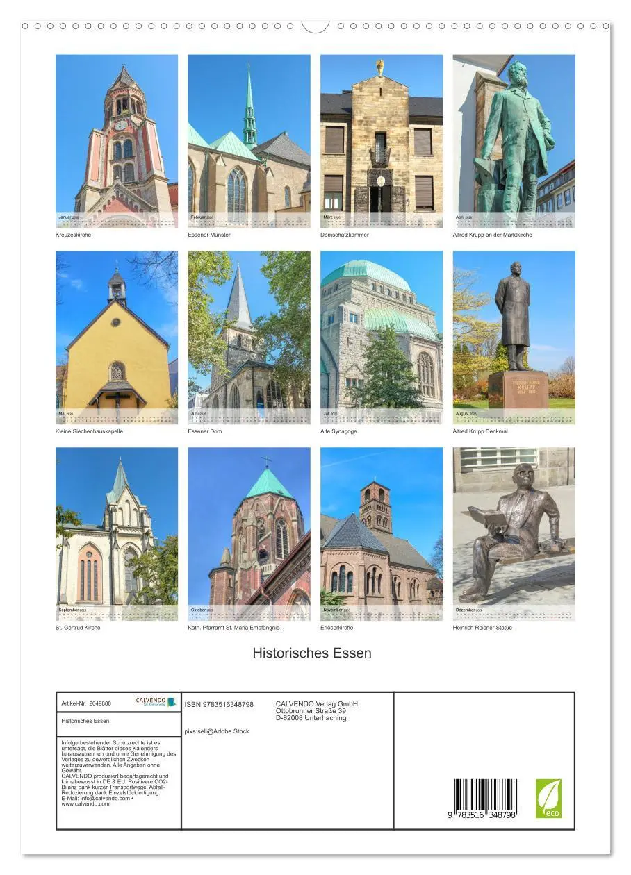 Bild: 9783516348798 | Historisches Essen (hochwertiger Premium Wandkalender 2026 DIN A2...