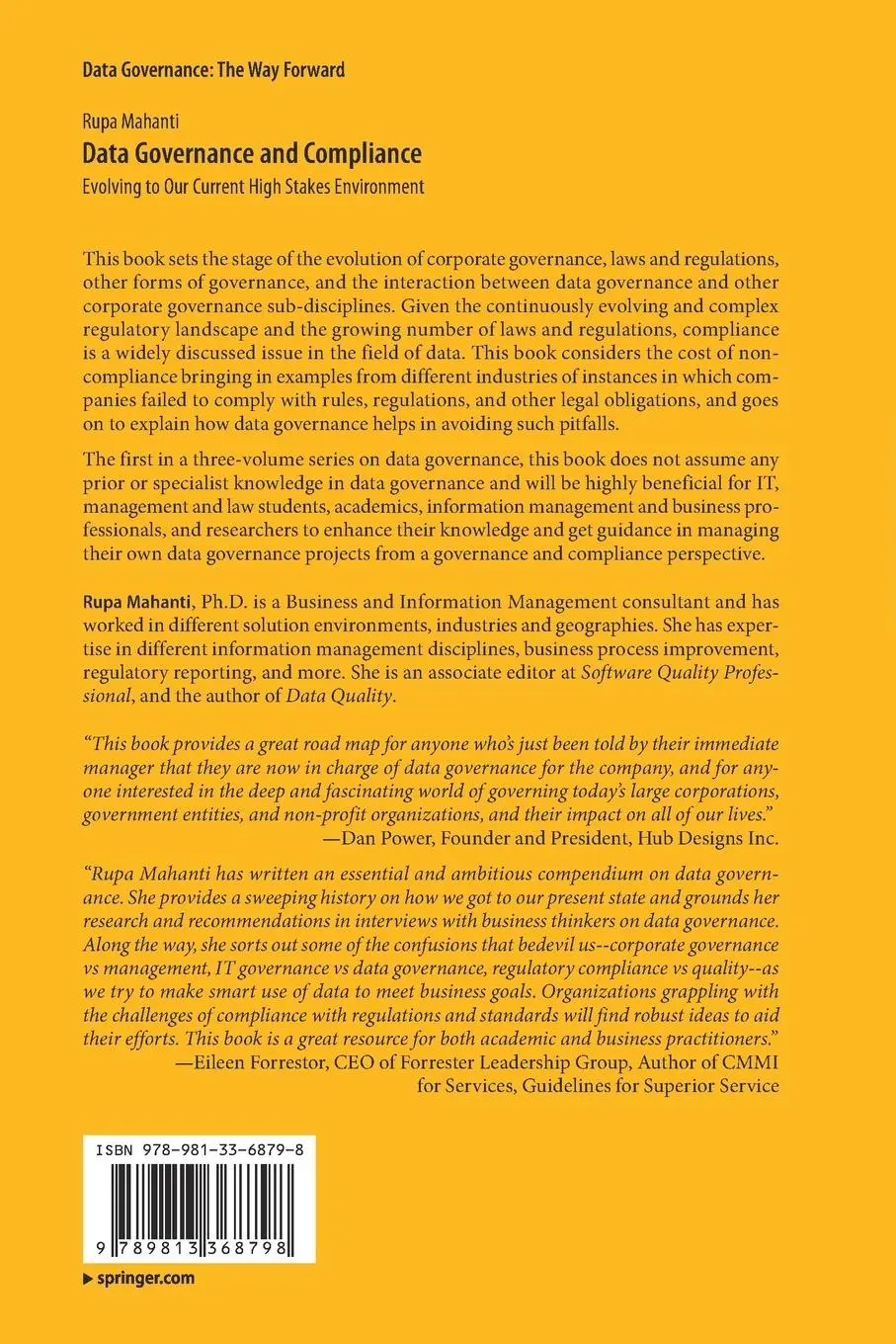 Rückseite: 9789813368798 | Data Governance and Compliance | Rupa Mahanti | Taschenbuch | xxxiii