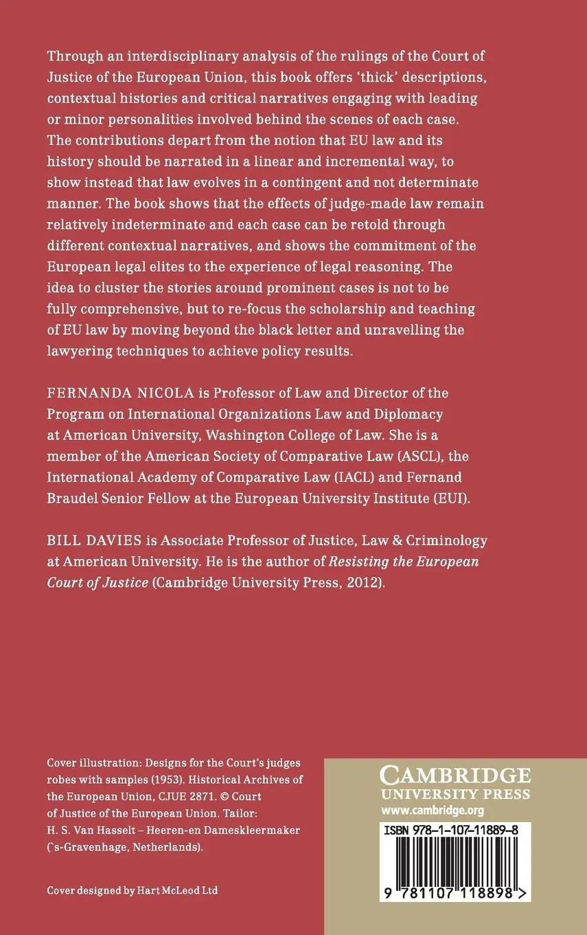 Rückseite: 9781107118898 | EU Law Stories | Fernanda Nicola (u. a.) | Buch | Gebunden | Englisch