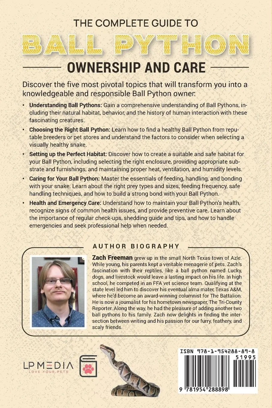 Rückseite: 9781954288898 | The Complete Guide to Ball Python Ownership and Care | Zachary Freeman