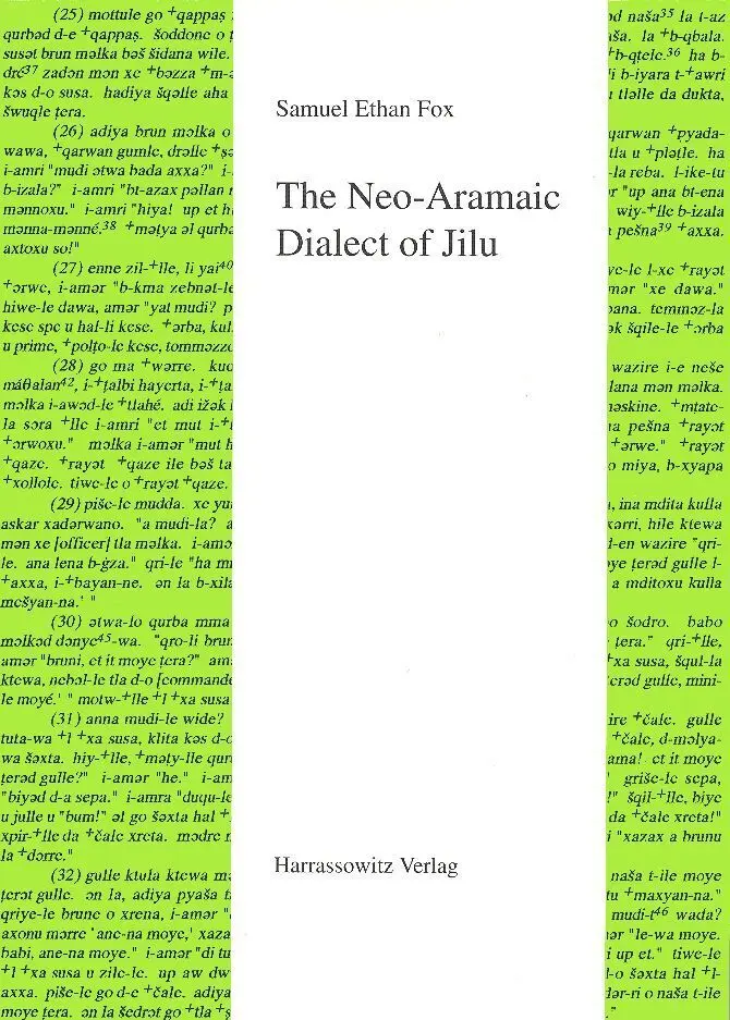 Cover: 9783447038898 | The Neo-Aramaic Dialect of Jilu | Samuel E Fox | Taschenbuch