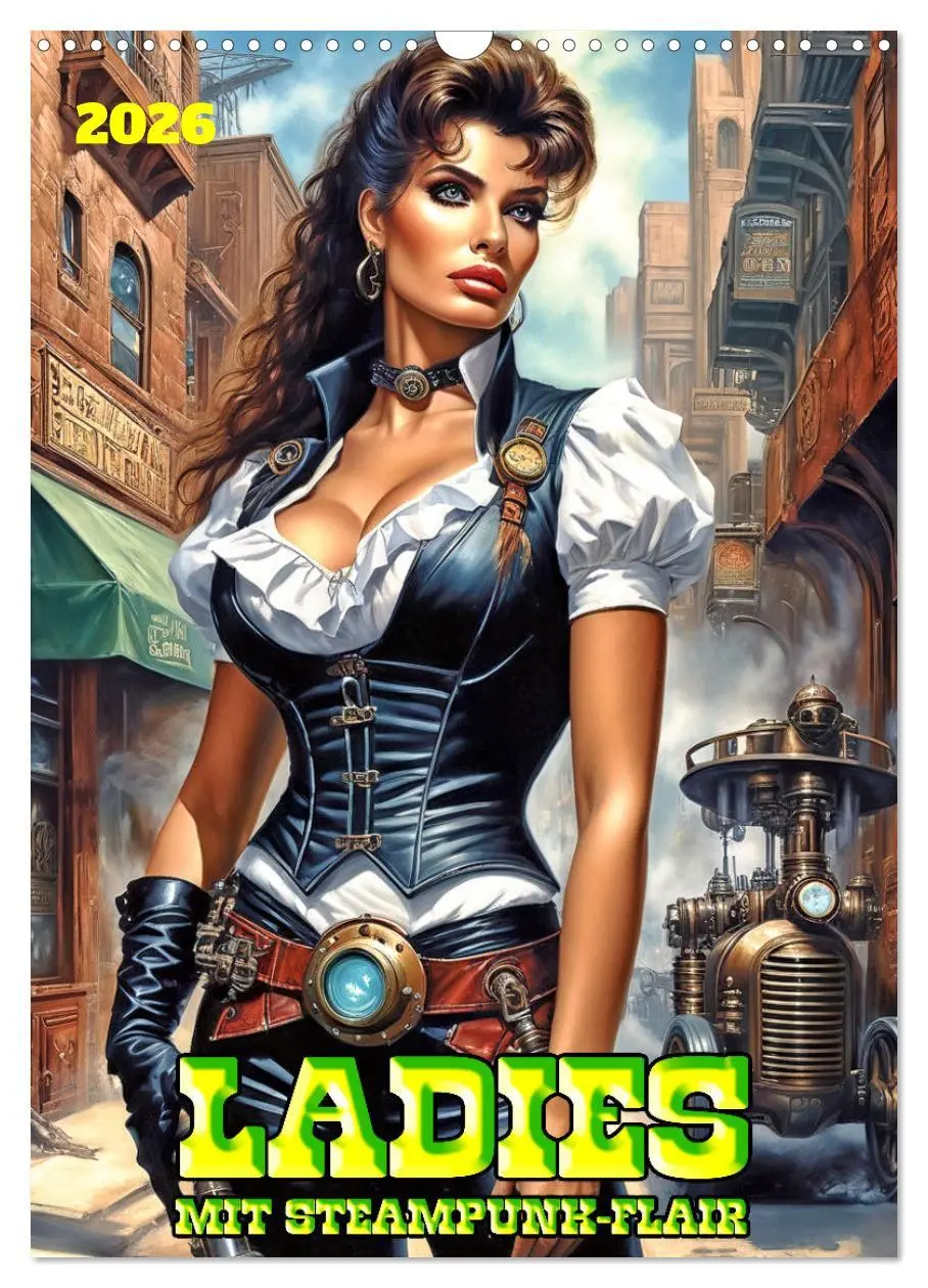 Cover: 9783516268898 | Ladies mit Steampunk-Flair (Wandkalender 2026 DIN A3 hoch),...