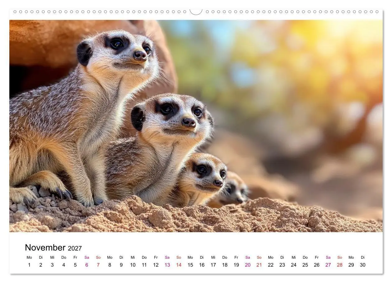 Bild: 9783516958898 | Erdmännchen - klein, frech, neugierig (Wandkalender 2027 DIN A2...