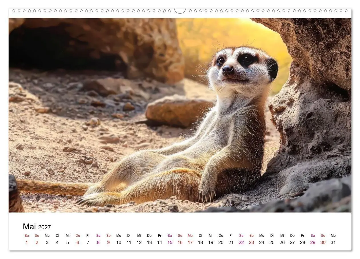 Bild: 9783516958898 | Erdmännchen - klein, frech, neugierig (Wandkalender 2027 DIN A2...