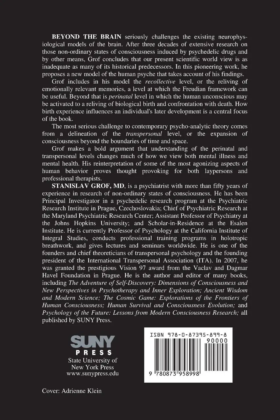 Rückseite: 9780873958998 | Beyond the Brain | Birth, Death, and Transcendence in Psychotherapy