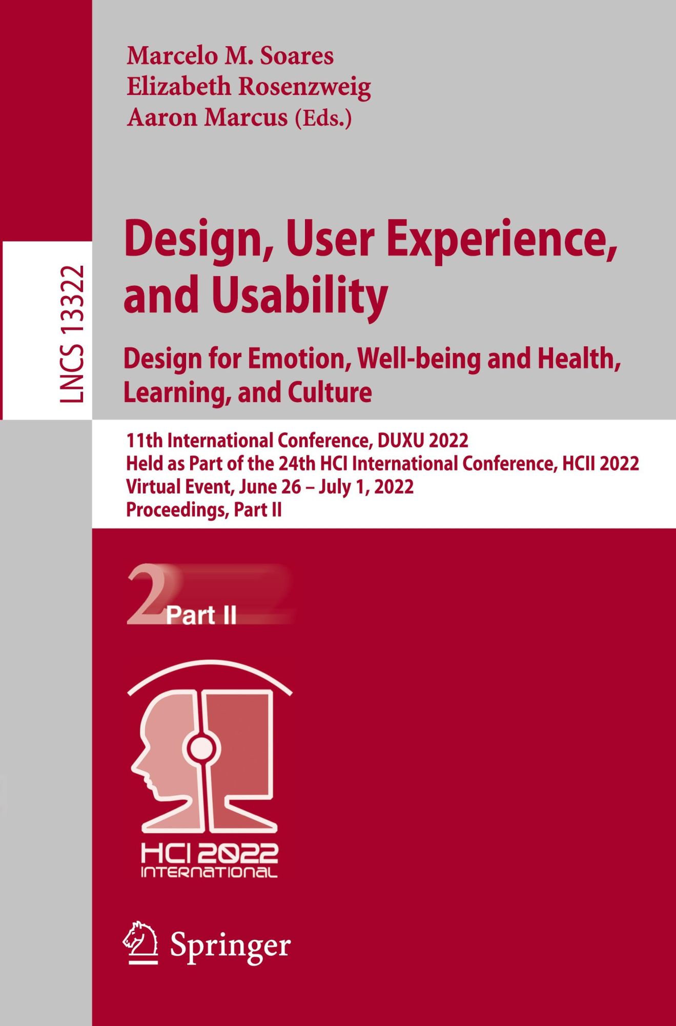 Cover: 9783031058998 | Design, User Experience, and Usability: Design for Emotion,...