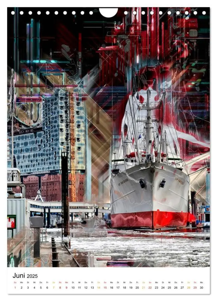 Bild: 9783435908998 | Hamburg bunte Stadt (Wandkalender 2025 DIN A4 hoch), CALVENDO...