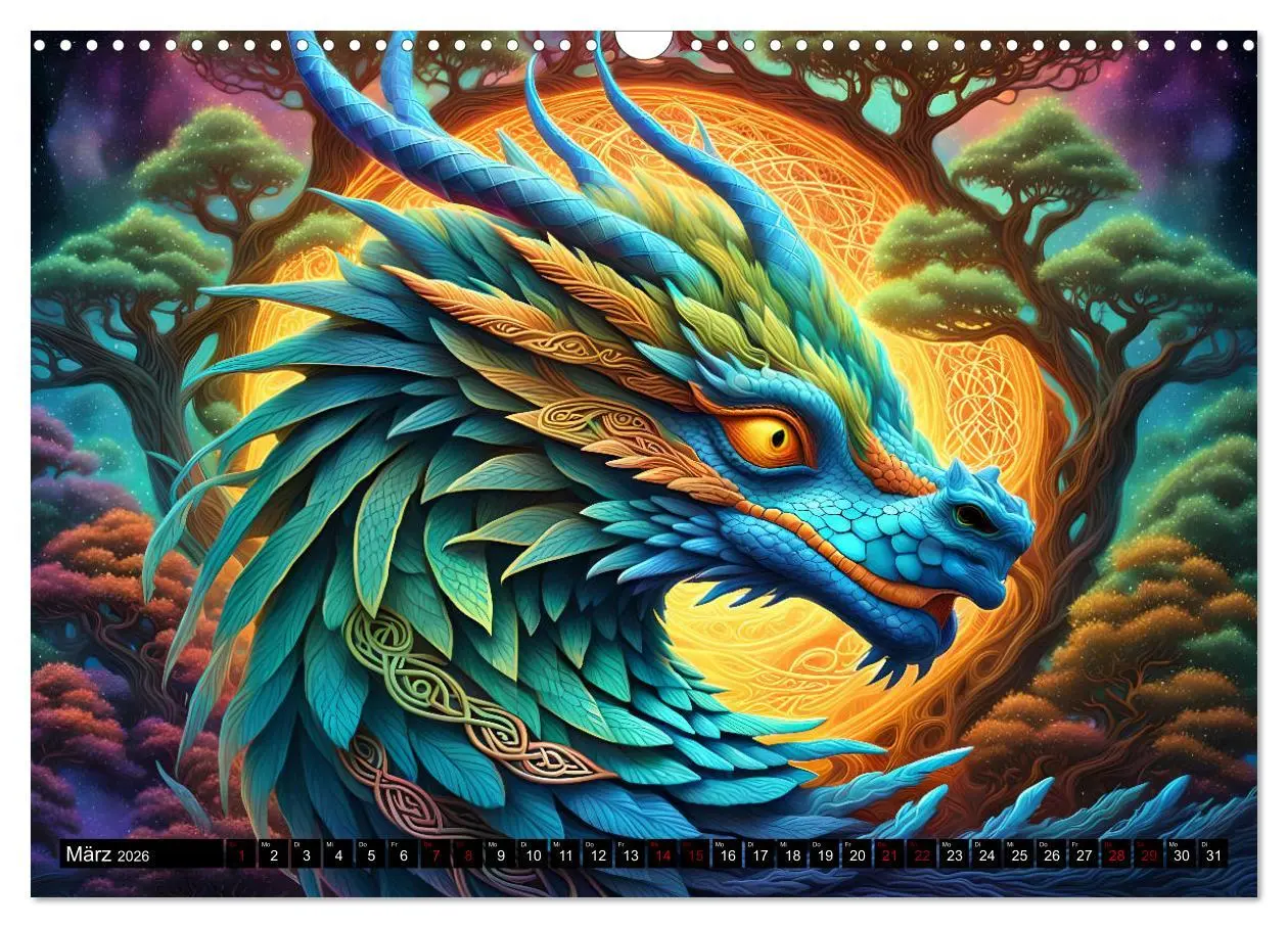 Bild: 9783457308998 | Drachen - Mystische Wesen (Wandkalender 2026 DIN A3 quer), CALVENDO...