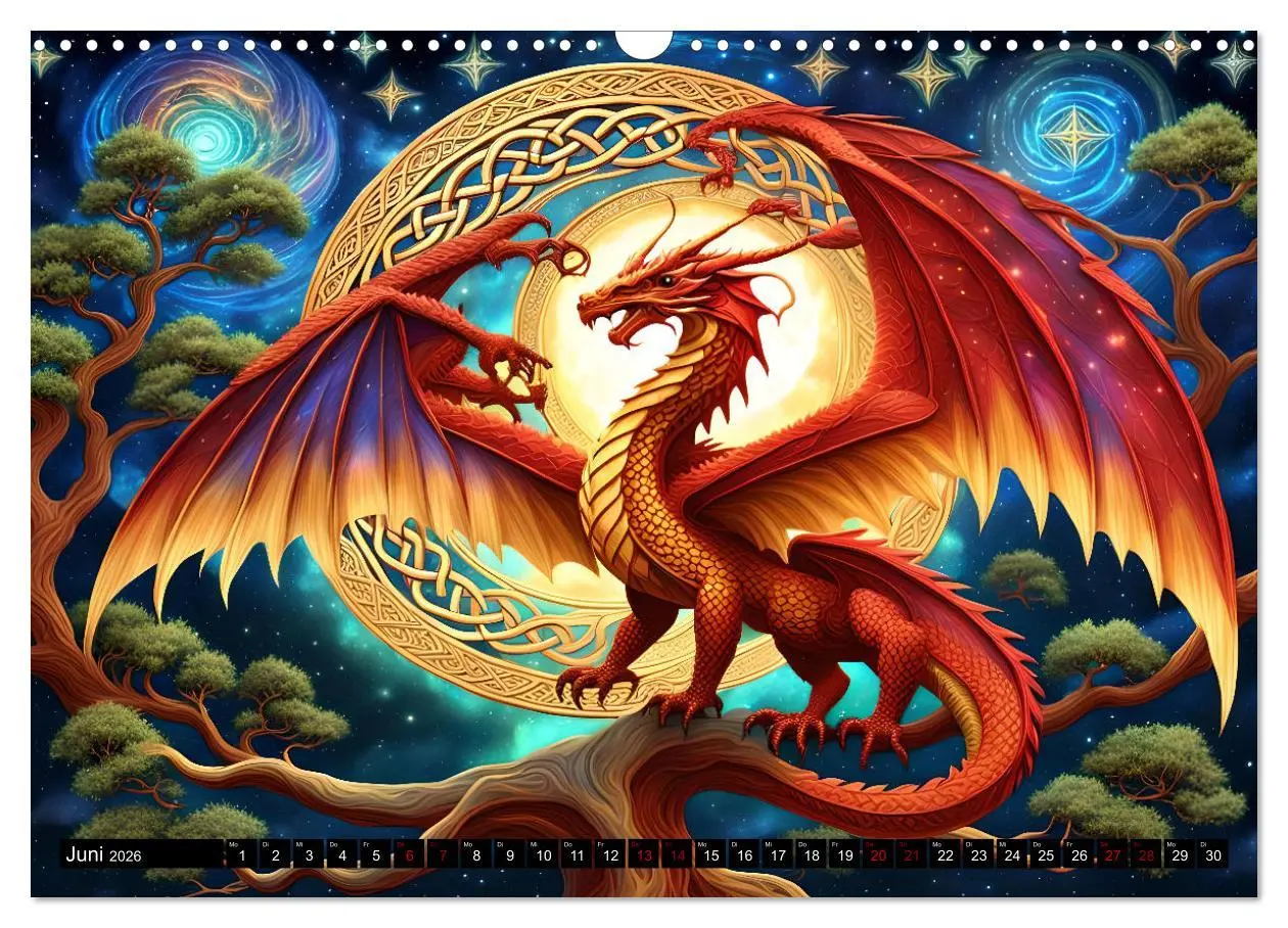 Bild: 9783457308998 | Drachen - Mystische Wesen (Wandkalender 2026 DIN A3 quer), CALVENDO...