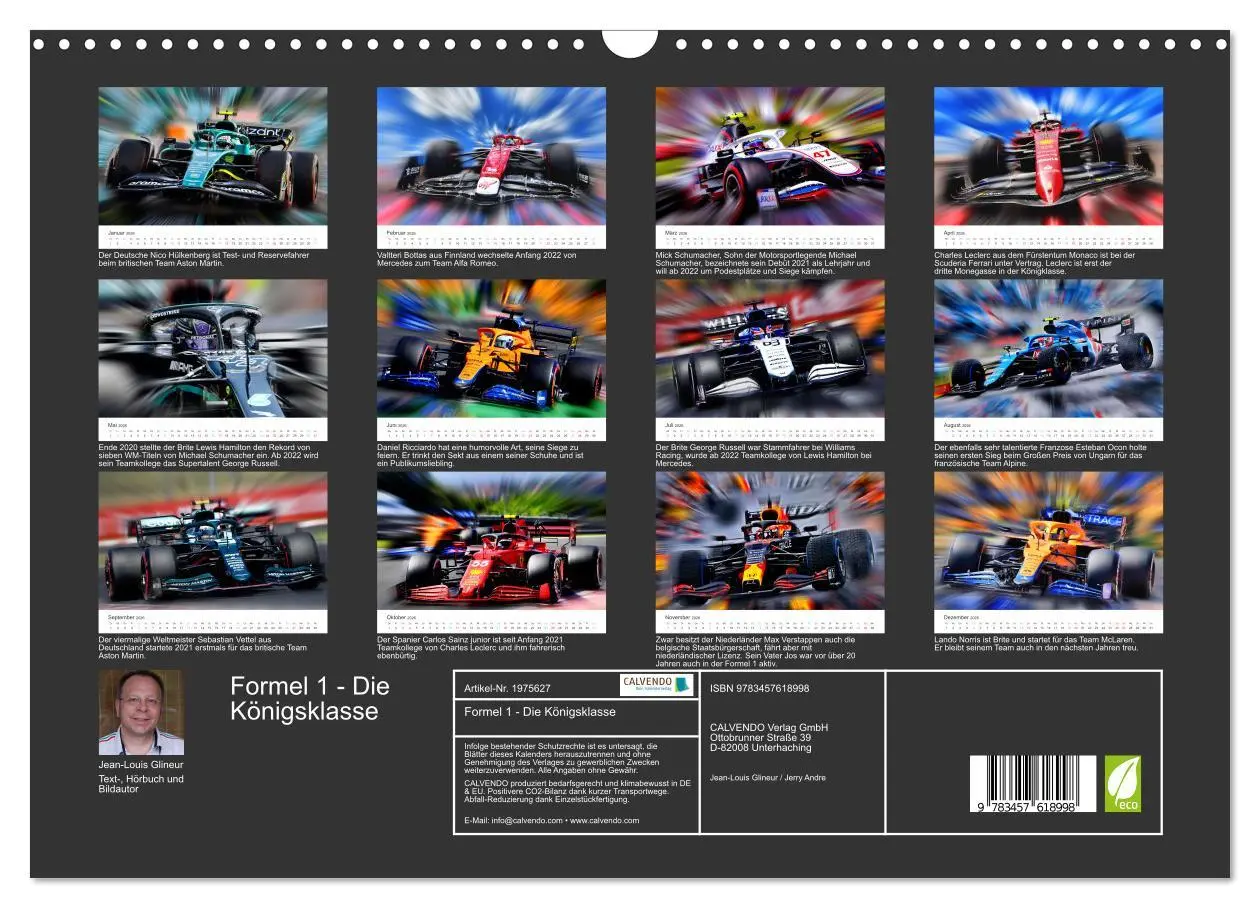 Bild: 9783457618998 | Formel 1 - Die Königsklasse (Wandkalender 2026 DIN A3 quer),...