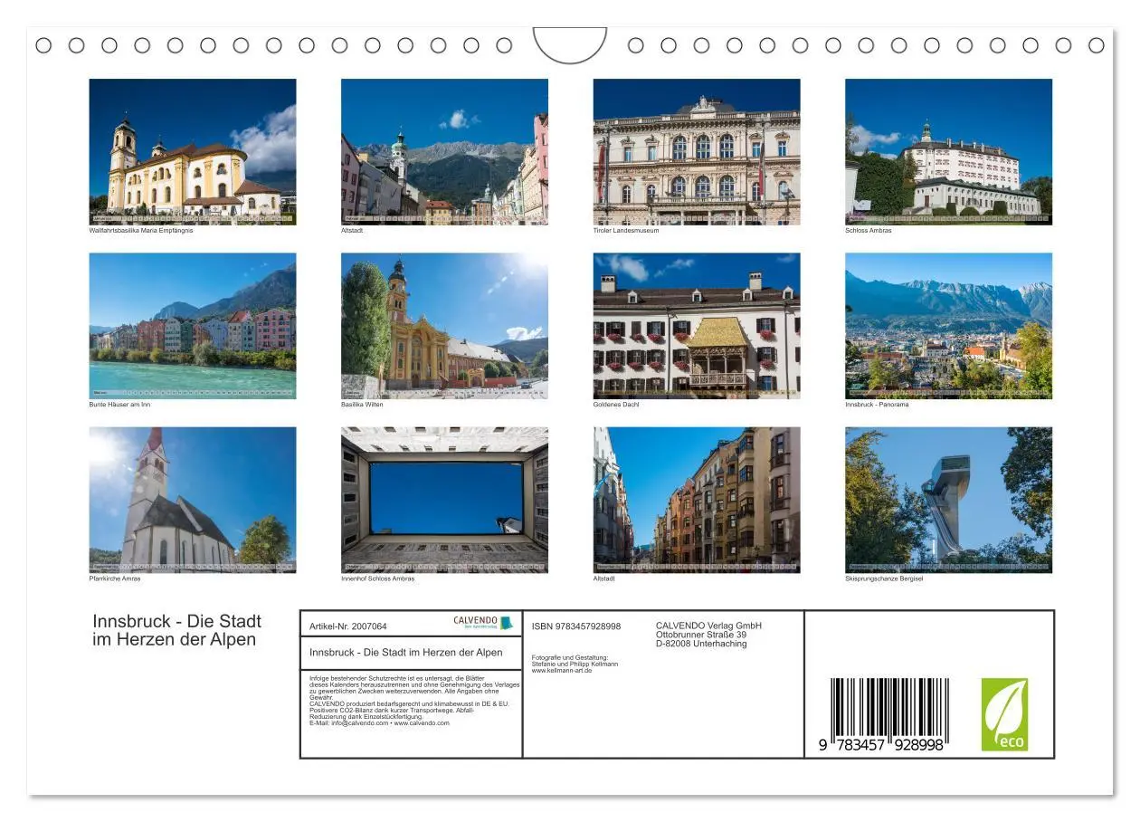 Bild: 9783457928998 | Innsbruck - Die Stadt im Herzen der Alpen (Wandkalender 2026 DIN A4...