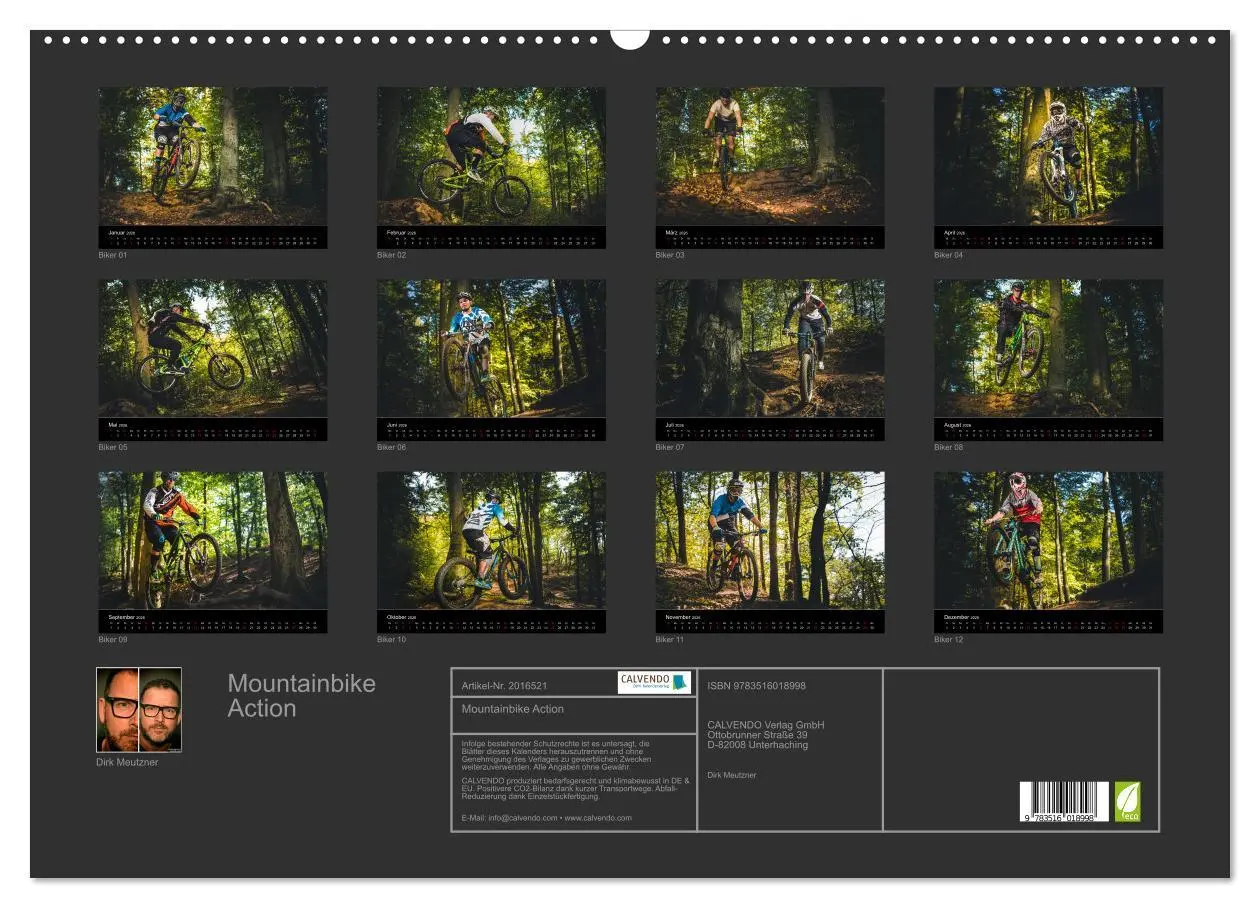 Bild: 9783516018998 | Mountainbike Action (Wandkalender 2026 DIN A2 quer), CALVENDO...