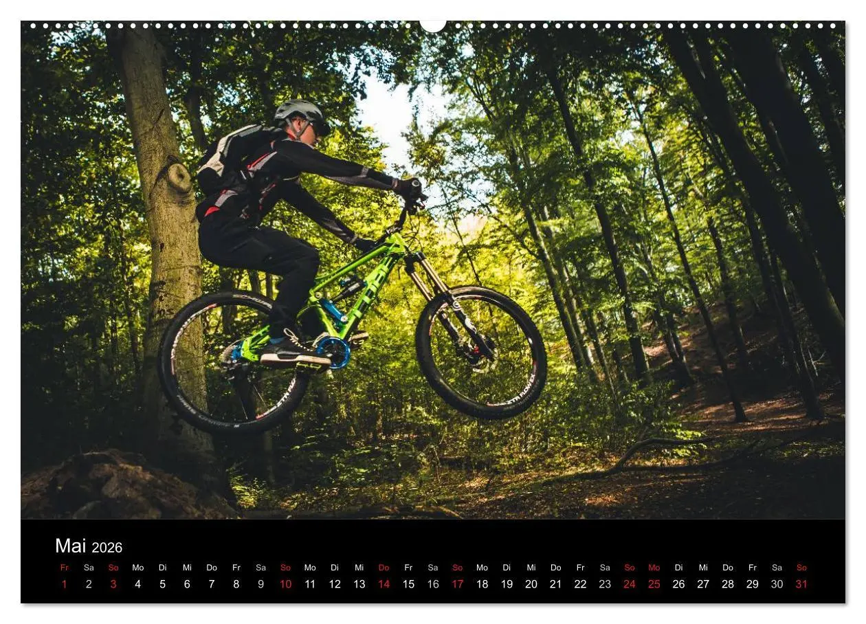Bild: 9783516018998 | Mountainbike Action (Wandkalender 2026 DIN A2 quer), CALVENDO...