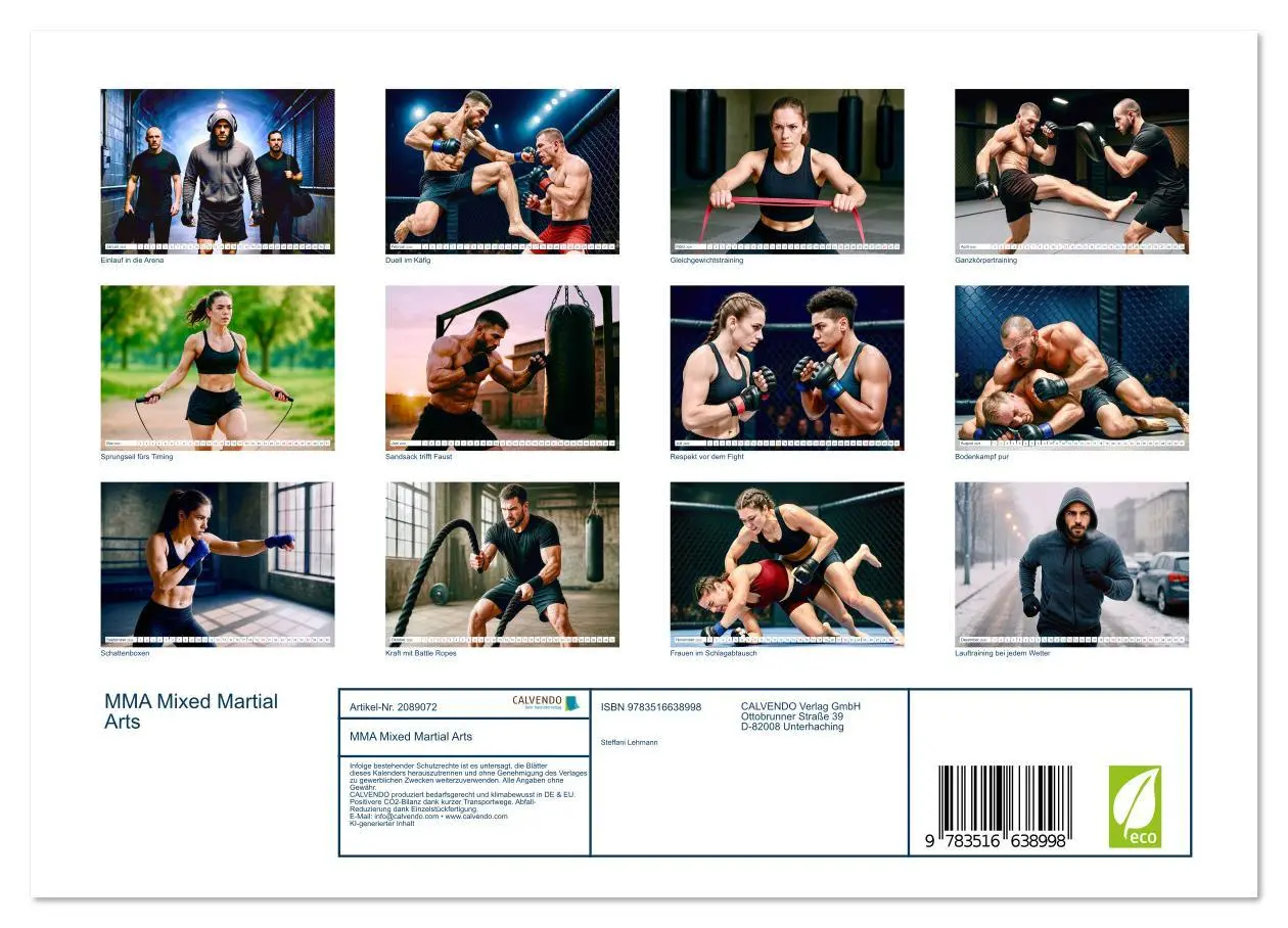 Bild: 9783516638998 | MMA Mixed Martial Arts (Wandkalender 2026 DIN A4 quer), CALVENDO...