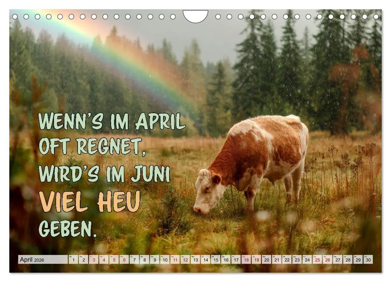 Bild: 9783516708998 | Bauernweisheiten - Stimmen der Natur (Wandkalender 2026 DIN A4...