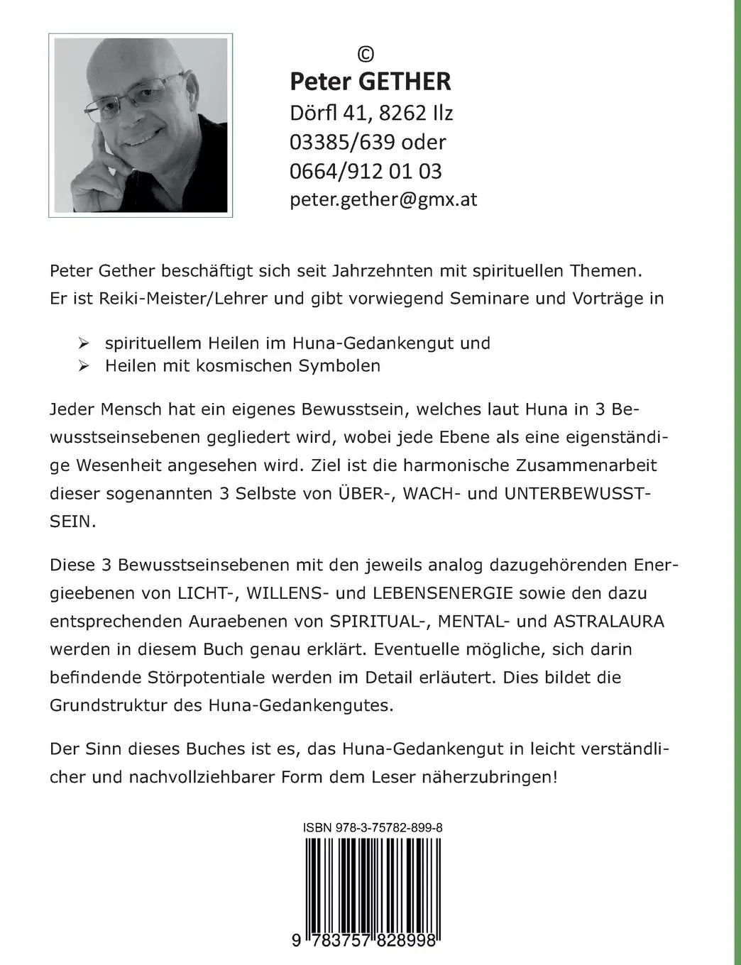 Rückseite: 9783757828998 | Huna ohne Geheimnis | Hog-Seidenbaum | Peter Gether | Taschenbuch