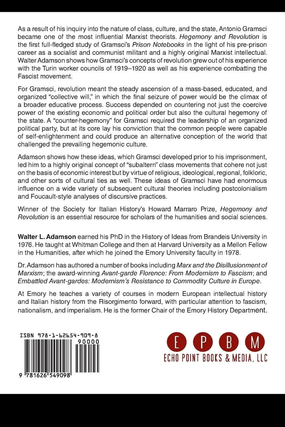 Rückseite: 9781626549098 | Hegemony and Revolution | Walter L. Adamson | Taschenbuch | Englisch