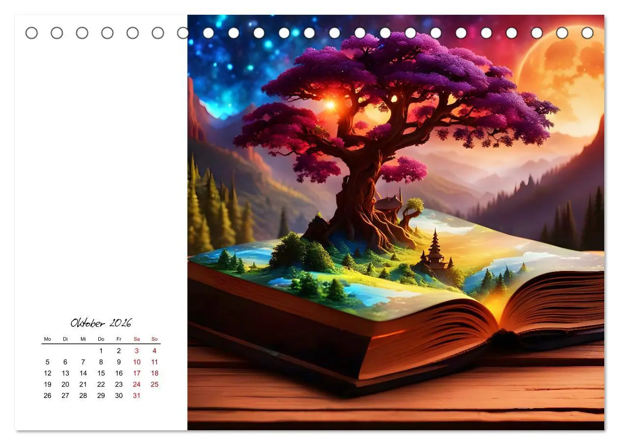 Bild: 9783457369098 | Fantastische surreale Bücherwelten (Tischkalender 2026 DIN A5...