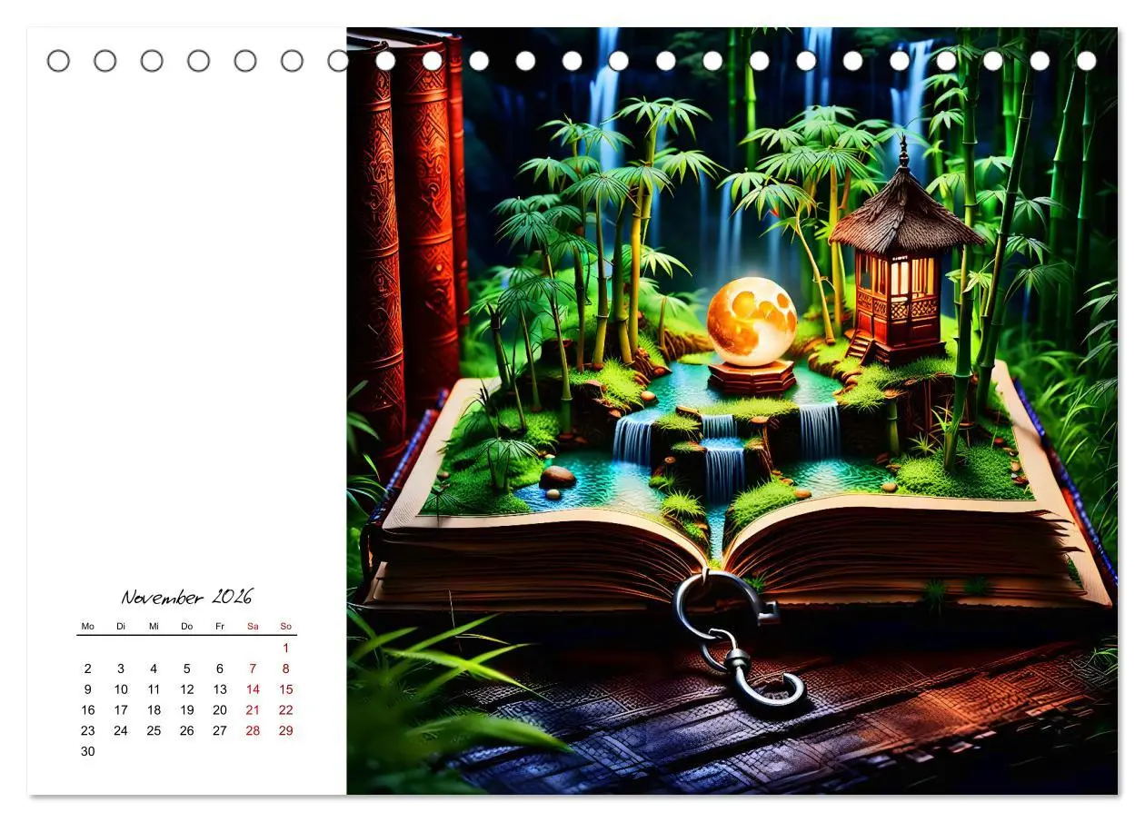 Bild: 9783457369098 | Fantastische surreale Bücherwelten (Tischkalender 2026 DIN A5...