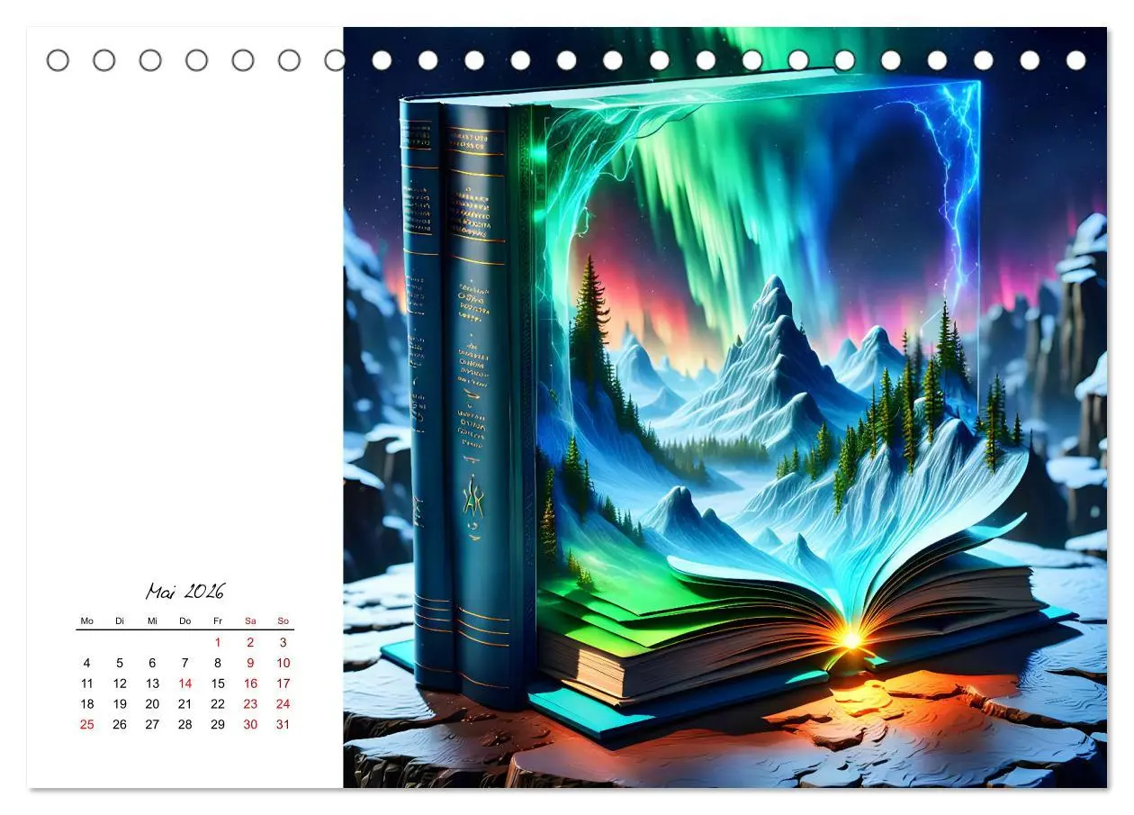 Bild: 9783457369098 | Fantastische surreale Bücherwelten (Tischkalender 2026 DIN A5...