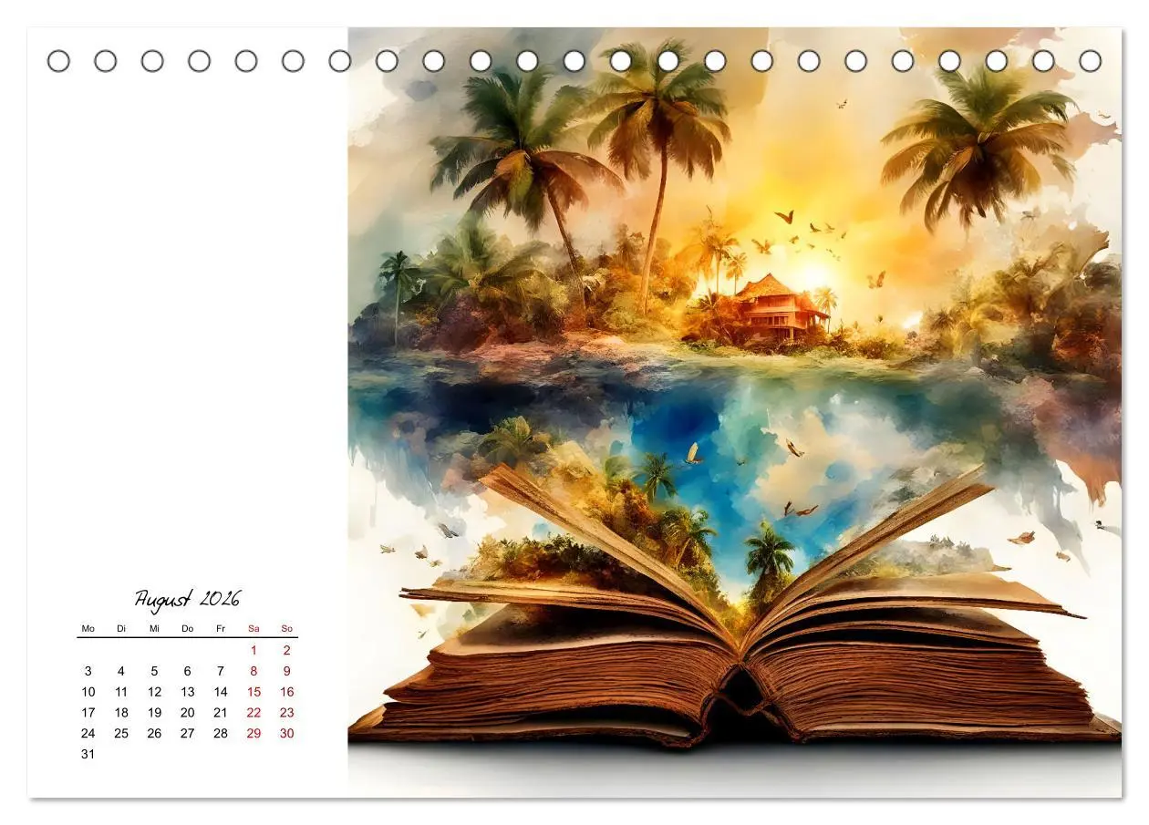 Bild: 9783457369098 | Fantastische surreale Bücherwelten (Tischkalender 2026 DIN A5...