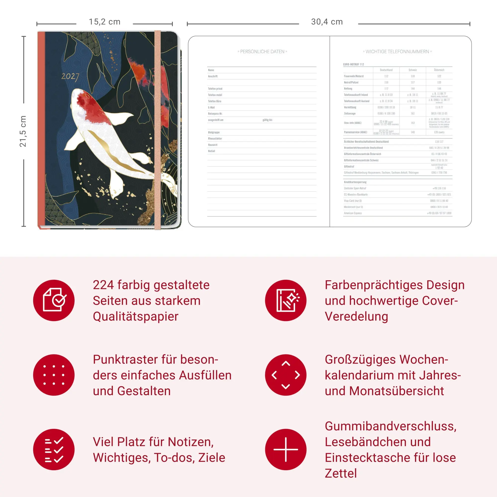 Bild: 9783756419098 | Design Diary Japan 2027 | Kalender | 152 S. | Deutsch | 2027 | Heye