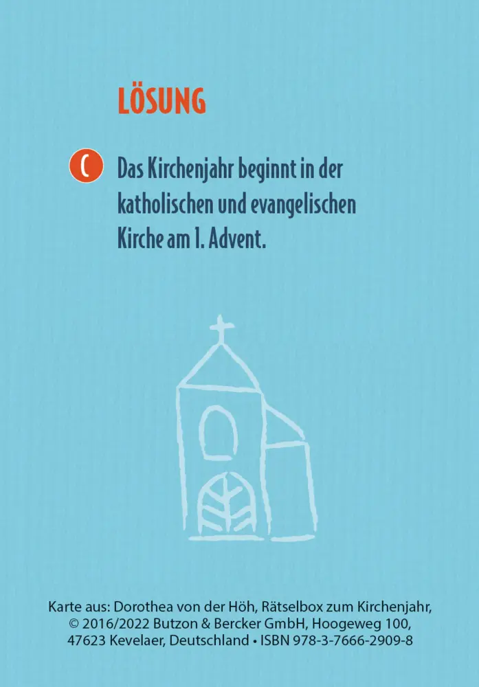 Bild: 9783766629098 | Rätselbox vom Kirchenjahr | Dorothea von der Höh | 48 S. | 5-2909
