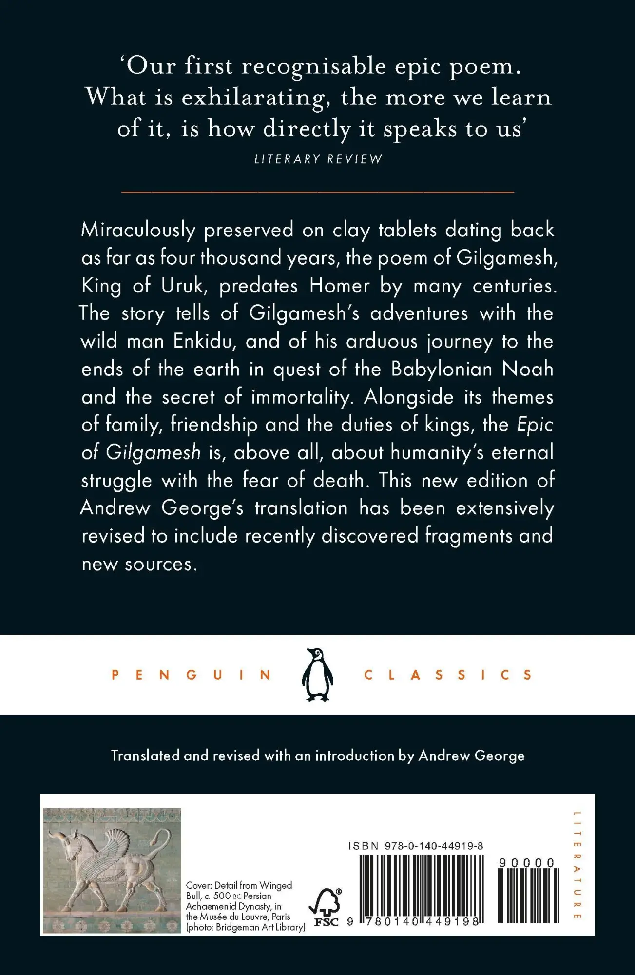 Rückseite: 9780140449198 | The Epic of Gilgamesh | Anonymous | Taschenbuch | Englisch | 2003