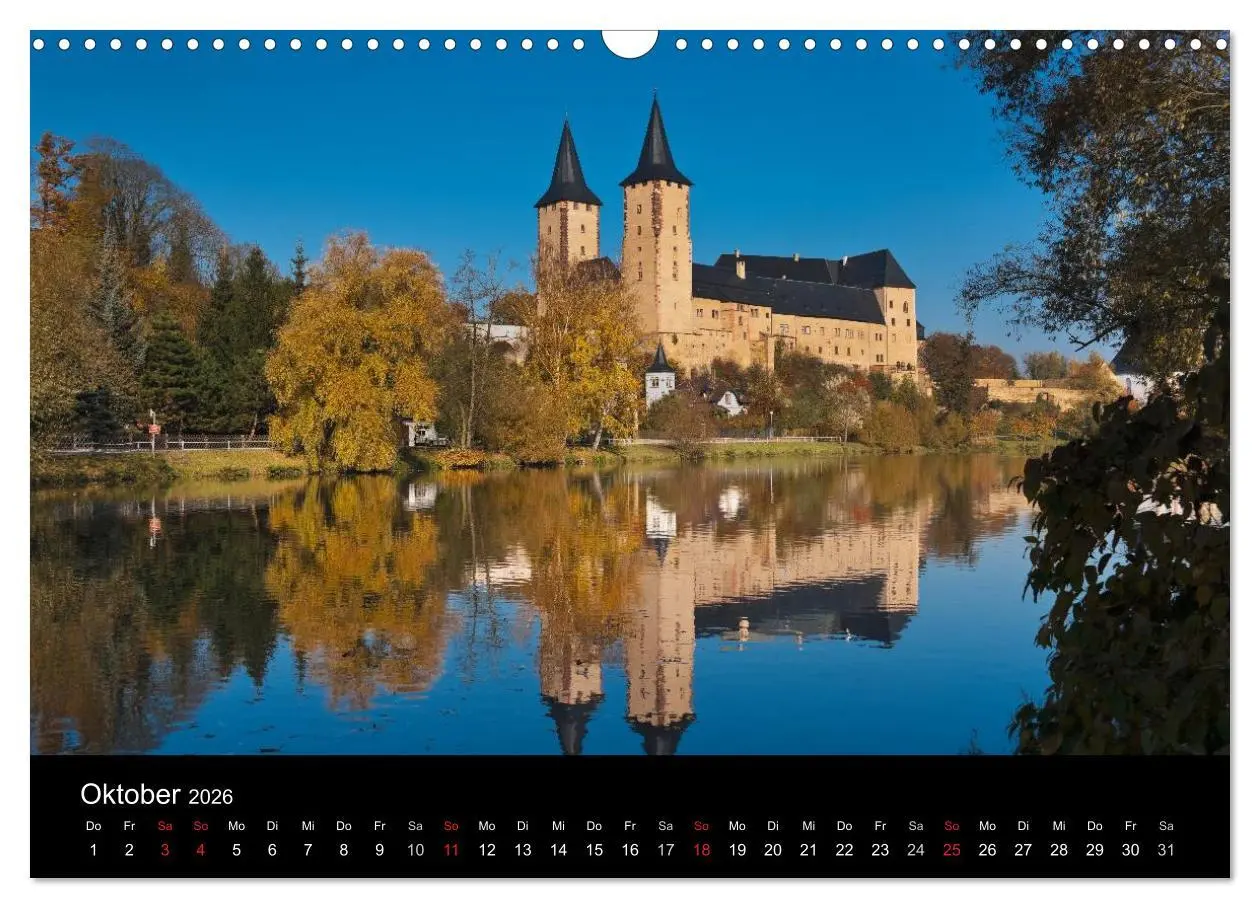 Bild: 9783516209198 | Sächsische Burgen und Schlösser (Wandkalender 2026 DIN A3 quer),...