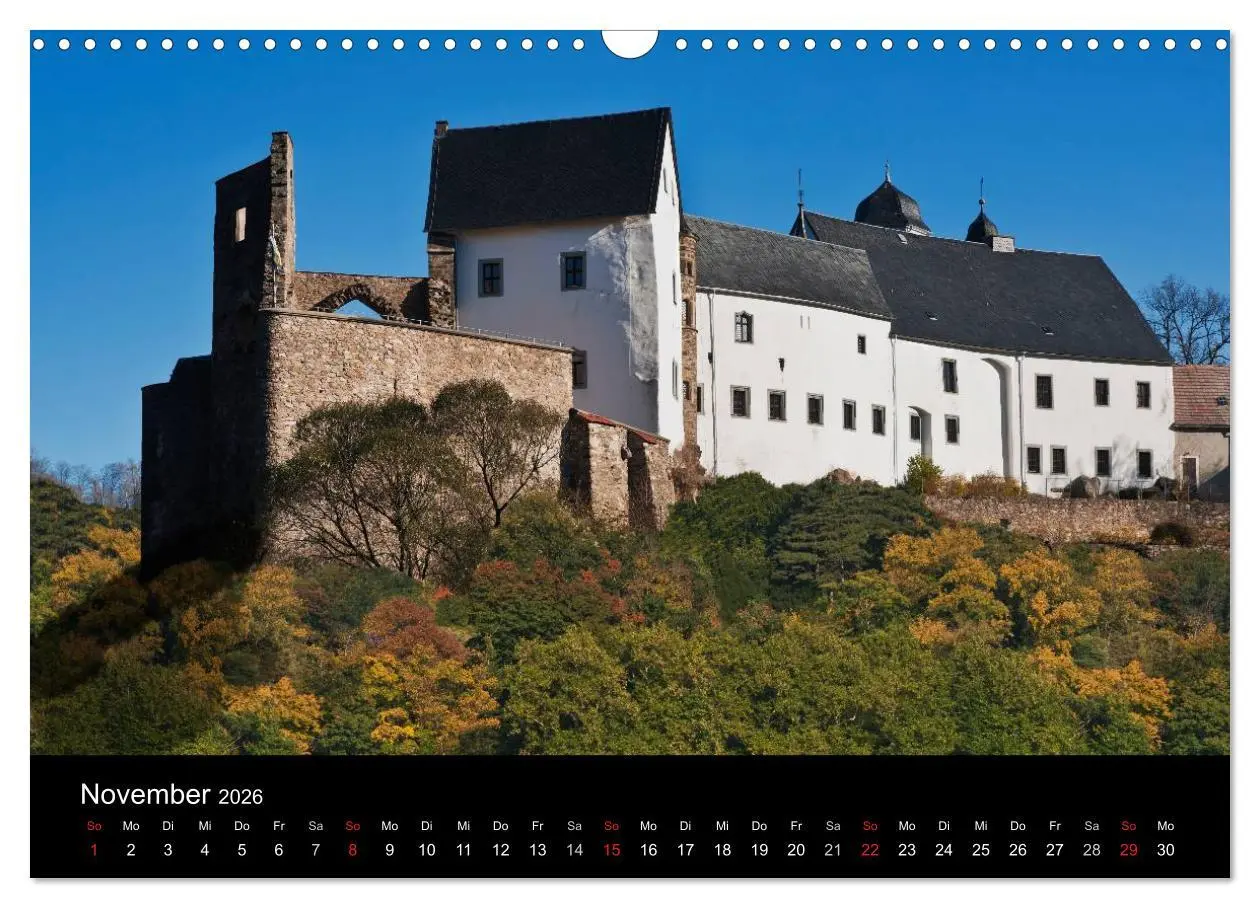 Bild: 9783516209198 | Sächsische Burgen und Schlösser (Wandkalender 2026 DIN A3 quer),...