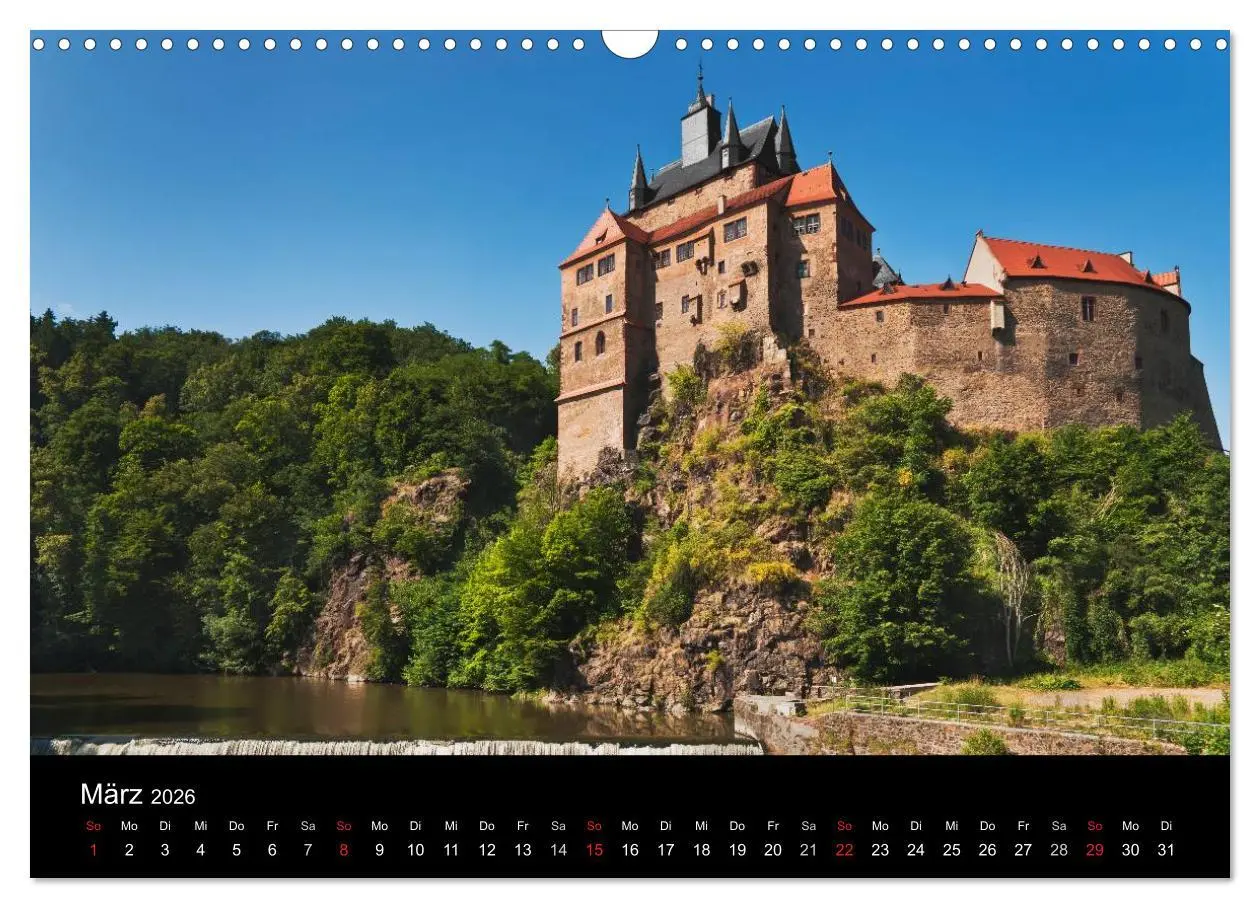 Bild: 9783516209198 | Sächsische Burgen und Schlösser (Wandkalender 2026 DIN A3 quer),...