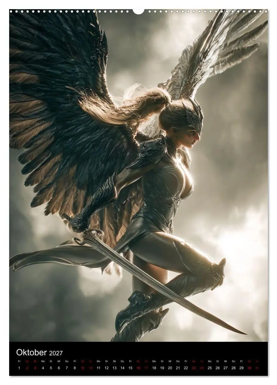 Bild: 9783516759198 | Gothic Angels (hochwertiger Premium Wandkalender 2027 DIN A2 hoch),...