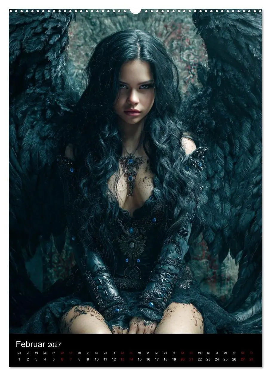 Bild: 9783516759198 | Gothic Angels (hochwertiger Premium Wandkalender 2027 DIN A2 hoch),...