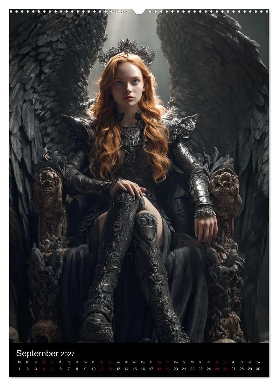 Bild: 9783516759198 | Gothic Angels (hochwertiger Premium Wandkalender 2027 DIN A2 hoch),...