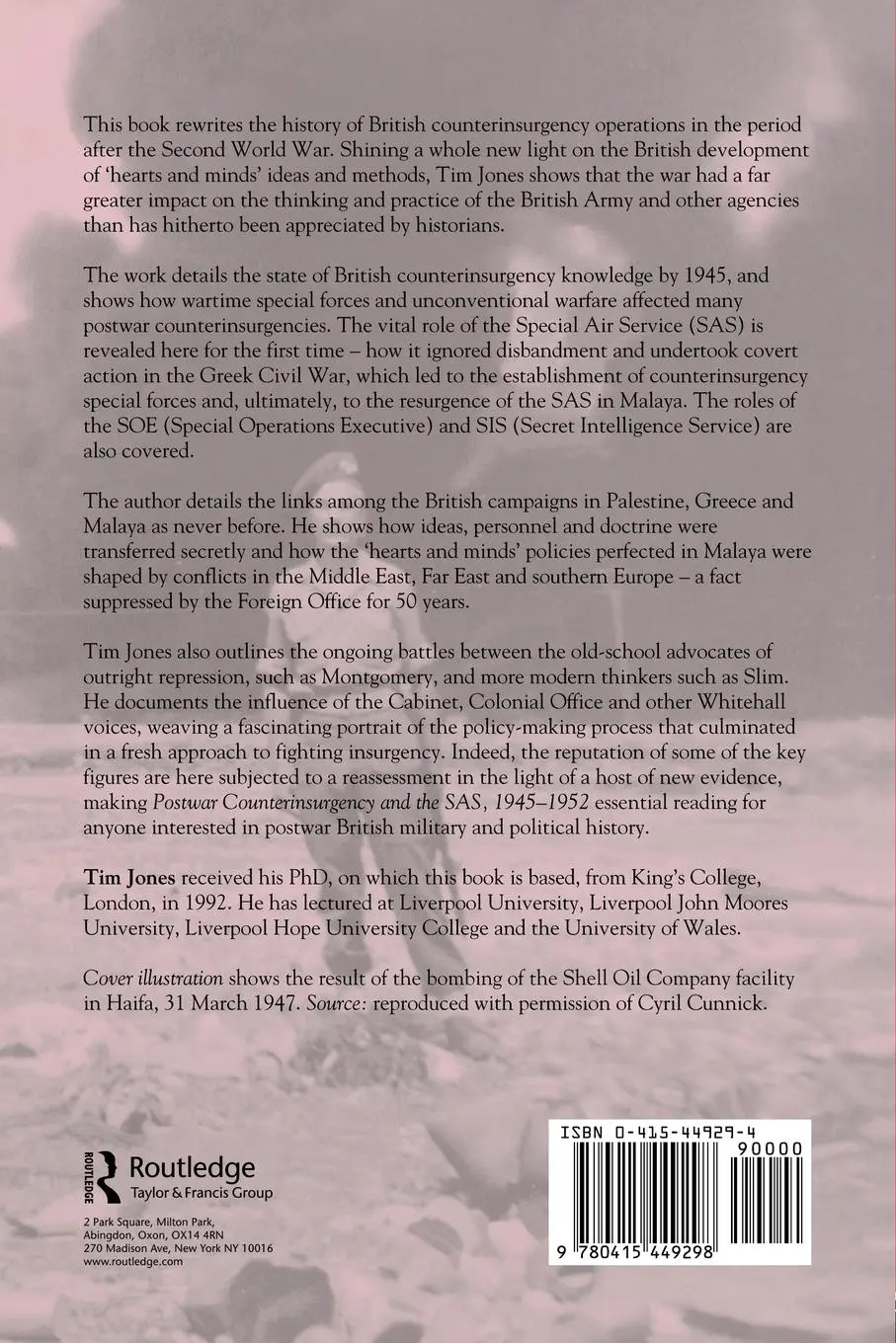 Rückseite: 9780415449298 | Post-war Counterinsurgency and the SAS, 1945-1952 | Tim Jones | Buch
