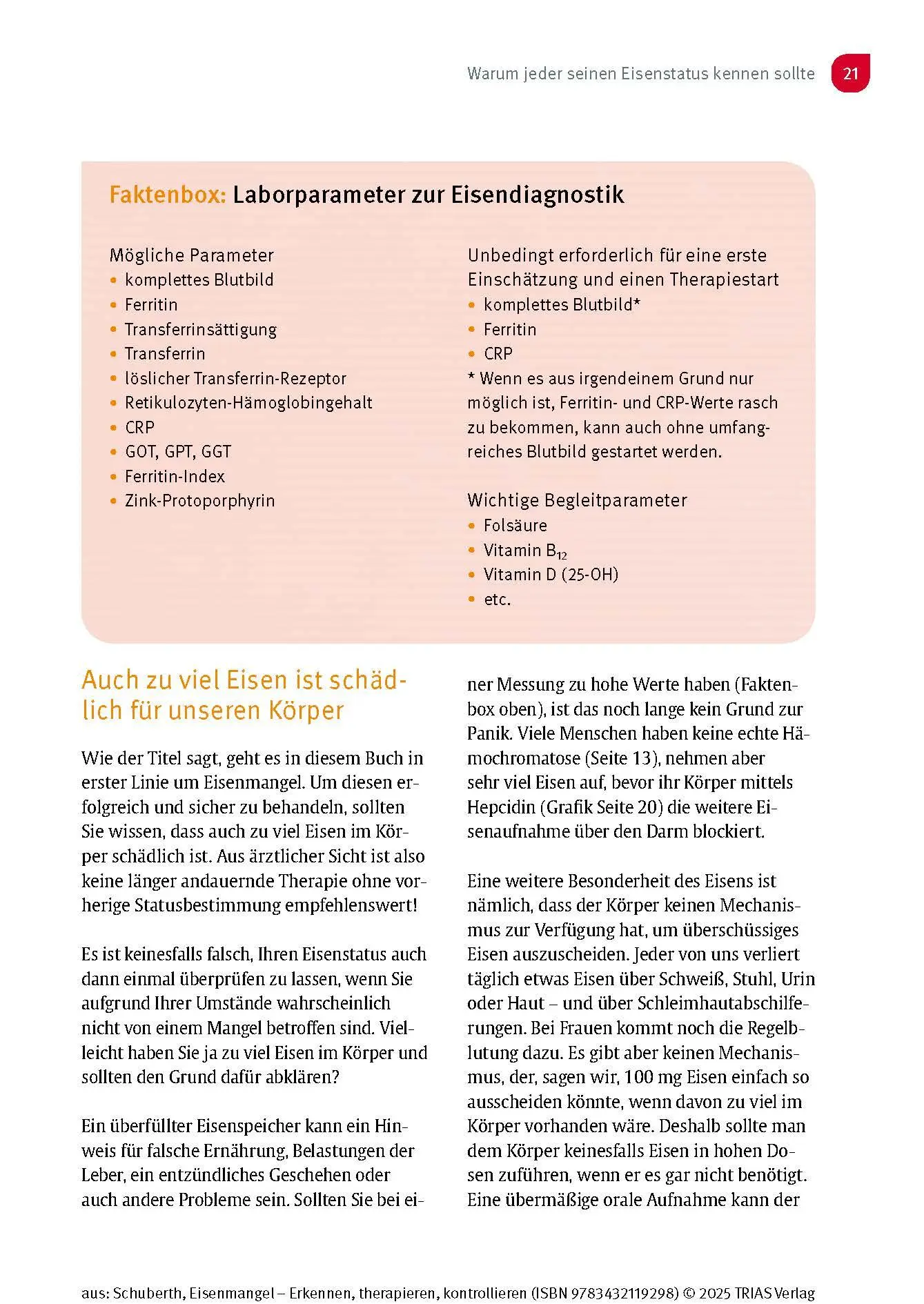 Bild: 9783432119298 | Eisenmangel - Erkennen, therapieren, kontrollieren | Schuberth | Buch