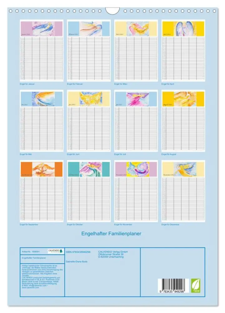 Bild: 9783435949298 | Engelhafter Familienplaner (Wandkalender 2025 DIN A3 hoch),...