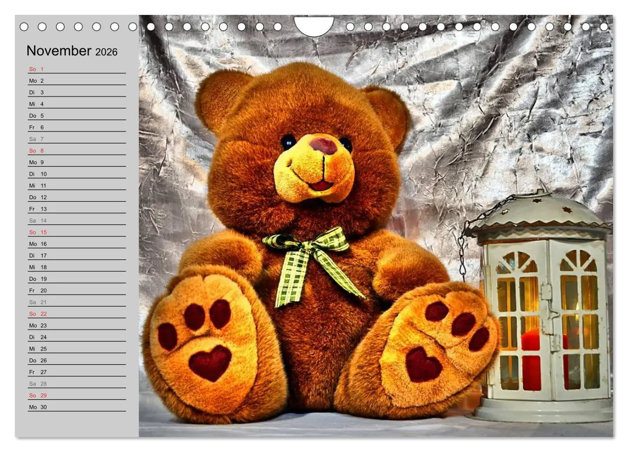 Bild: 9783457969298 | TEDDYBÄR, OH TEDDYBÄR... (Wandkalender 2026 DIN A4 quer), CALVENDO...