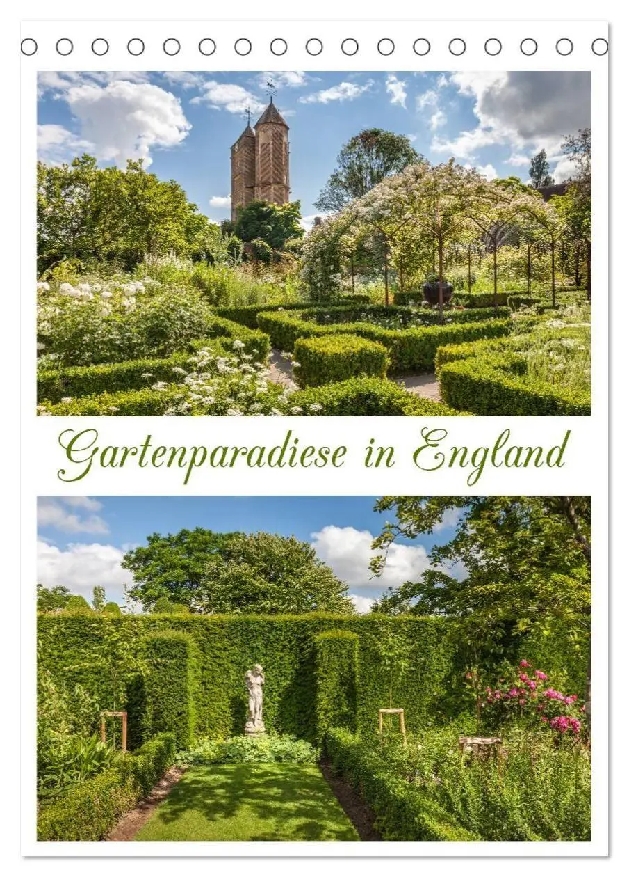 Cover: 9783516679298 | Gartenparadiese in England (Tischkalender 2026 DIN A5 hoch),...