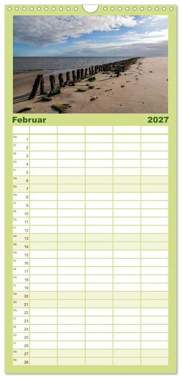 Bild: 9783594349298 | Familienplaner 2027 - Sylt - Bilder einer Insel mit 5 Spalten...