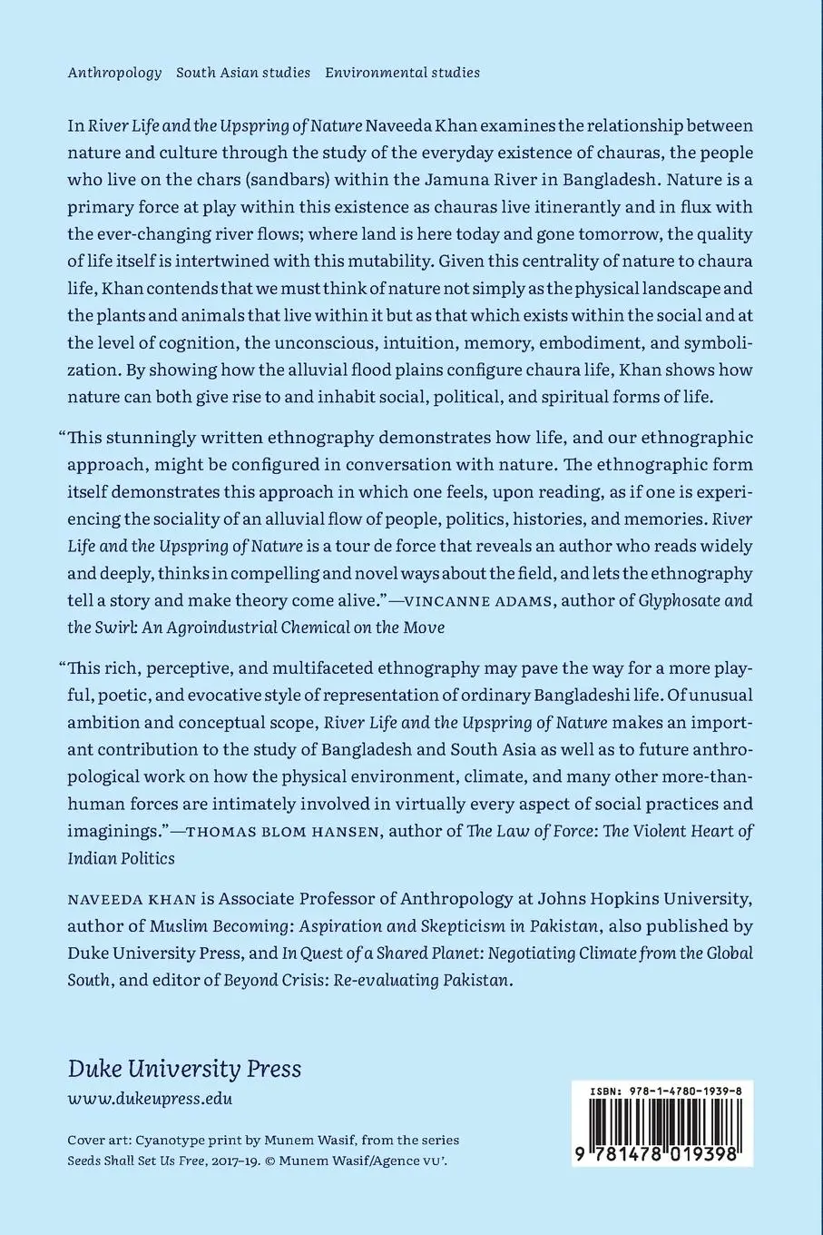 Rückseite: 9781478019398 | River Life and the Upspring of Nature | Naveeda Khan | Taschenbuch