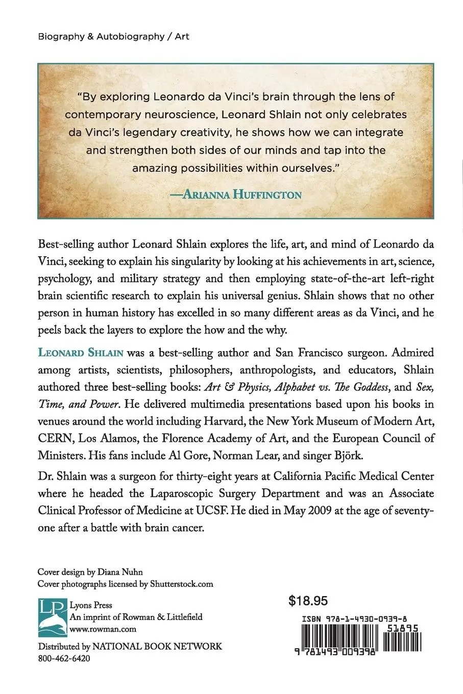 Rückseite: 9781493009398 | Leonardo's Brain | Understanding Da Vinci's Creative Genius | Shlain