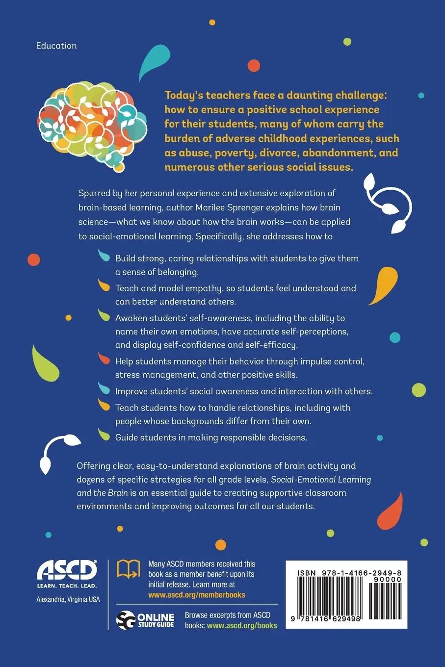 Rückseite: 9781416629498 | Social-Emotional Learning and the Brain | Marilee Sprenger | Buch