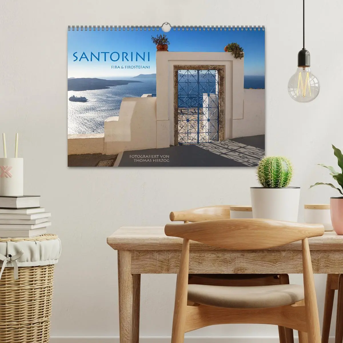 Bild: 9783457639498 | Santorini Fira &amp; Firostefani (Wandkalender 2026 DIN A3 quer),...