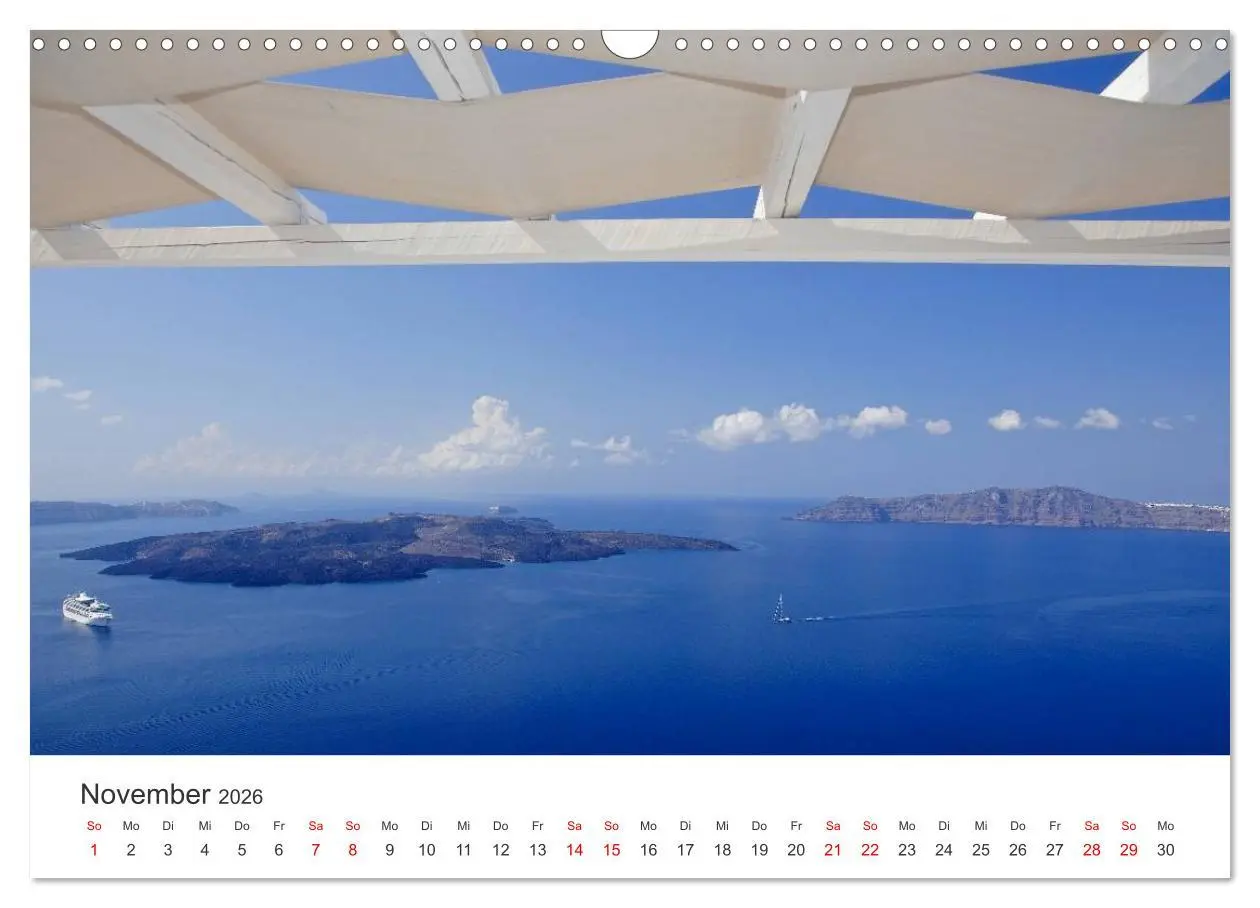 Bild: 9783457639498 | Santorini Fira &amp; Firostefani (Wandkalender 2026 DIN A3 quer),...