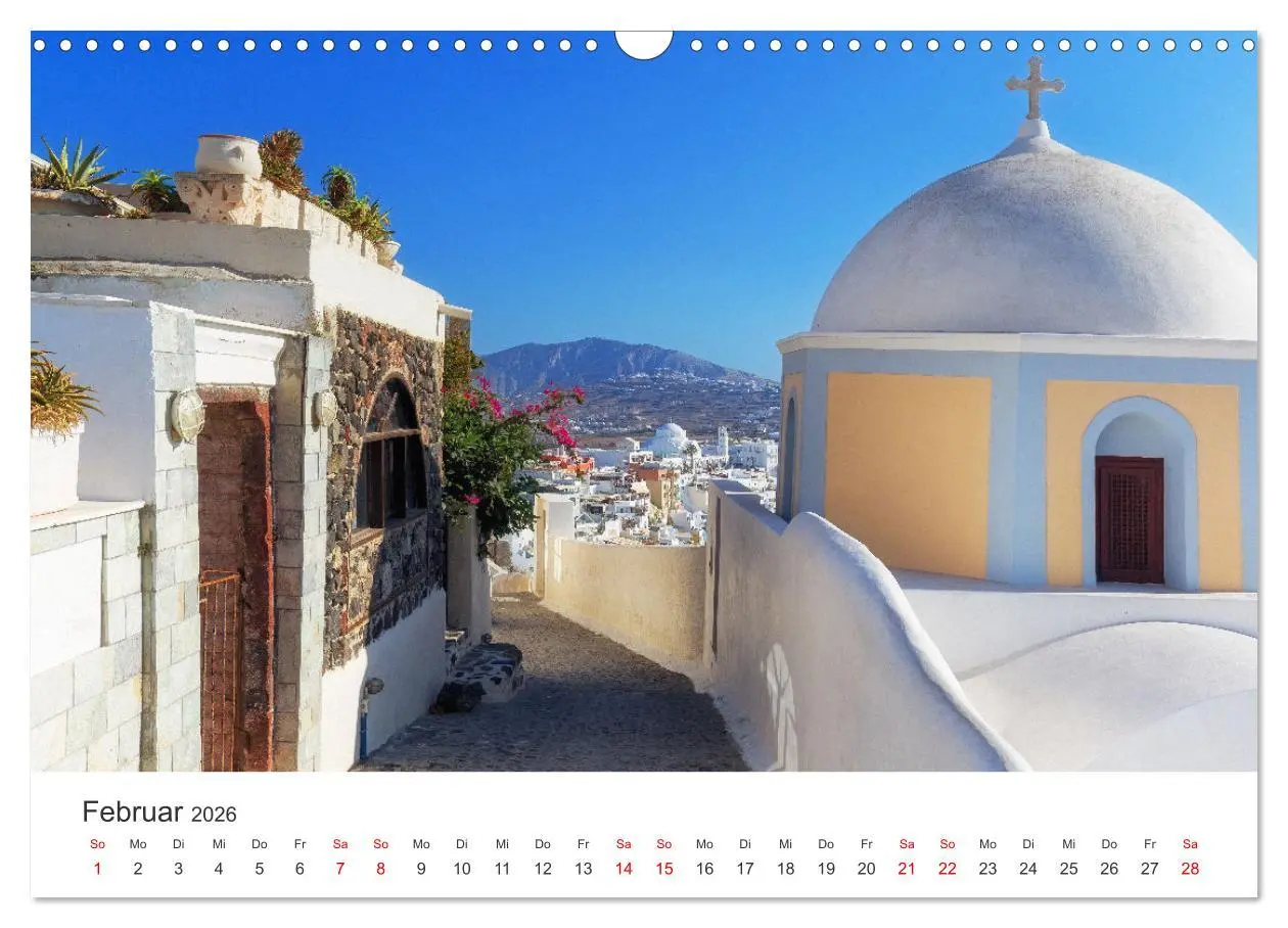 Bild: 9783457639498 | Santorini Fira &amp; Firostefani (Wandkalender 2026 DIN A3 quer),...